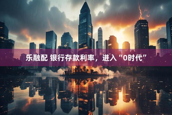 乐融配 银行存款利率，进入“0时代”